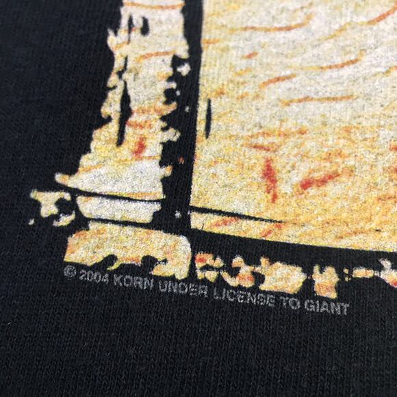 Vintage 2004 Korn Self Titled Band Tee Sz Small T Shirt Giant Tag Black Nu Metal - Picture 4 of 12